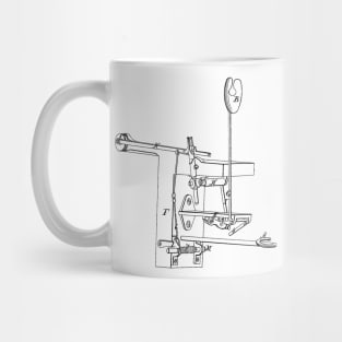 Drawing Attachment for Spining Machine Vintage Patent Hand Drawing Mug